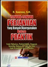 CONTOH-CONTOH PERJANJIAN YANG BANYAK DI PERGUNAKAN DALAM PRAKTIK