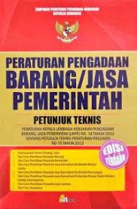 Peraturan Pengadaan Barang / Jasa Pemerintah