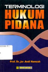 Image of Terminologi Hukum Pidana