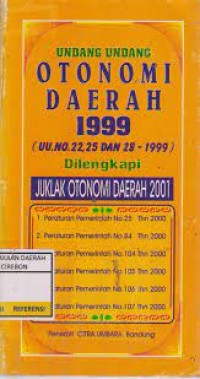 Undang-undang Otonomi Daerah 1999