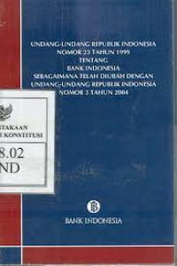 UU Bank Indonesia 1999