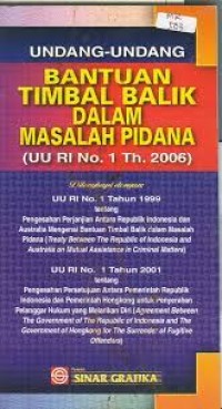 UU Bantuan Timbal Balik Dalam Masalah Pidana