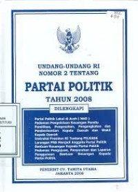 UU RI No.2 Tahun 2008 Tentang Partai Politik